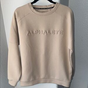 Alphalete Men's Beige Crewneck Sweatshirt Size L